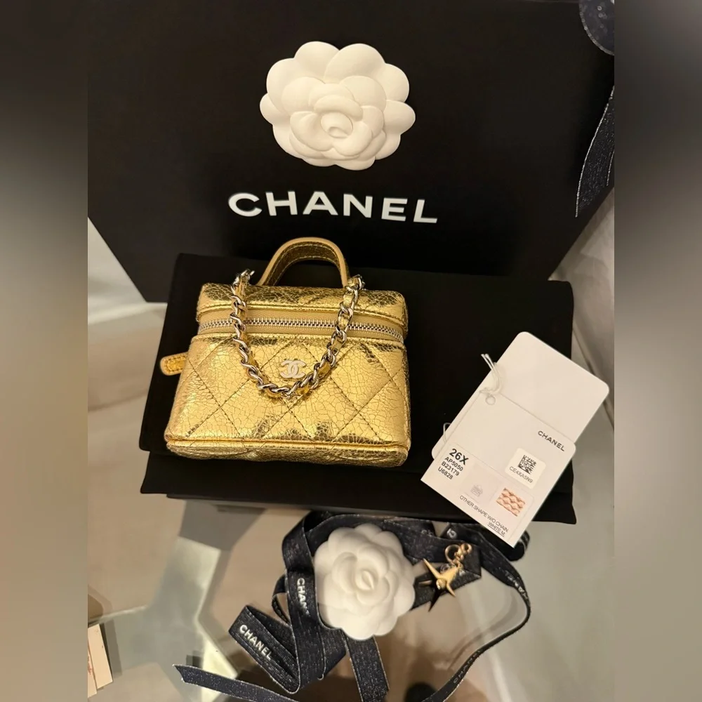 CHANEL | Bags | Chanel 26x Holiday 225 Gold Ultra Mini Bag Bnib